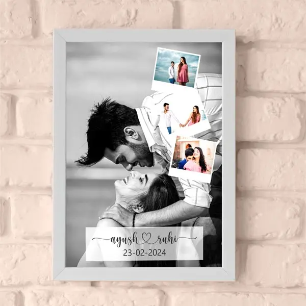 Black & white Couple Personalized Photo Frame