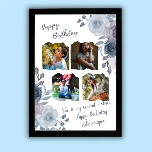 Personalized Floral Birthday Frame