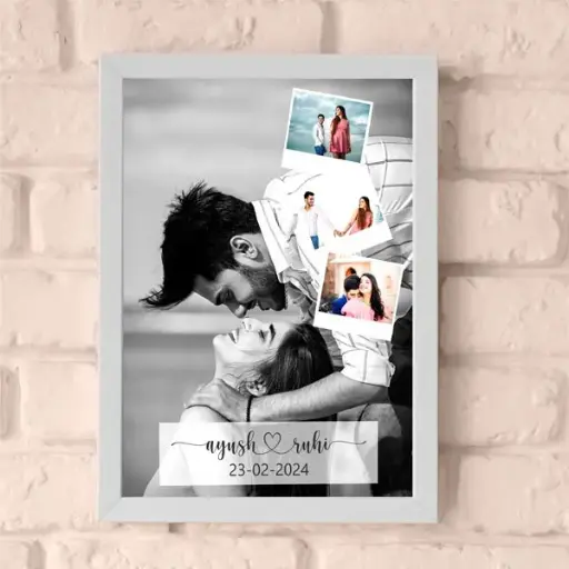 Black & white Couple Personalized Photo Frame