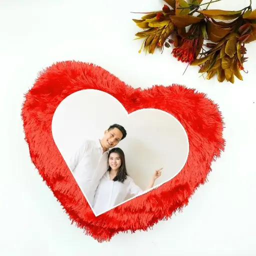 Red Heart-shaped Personalized Cushion
